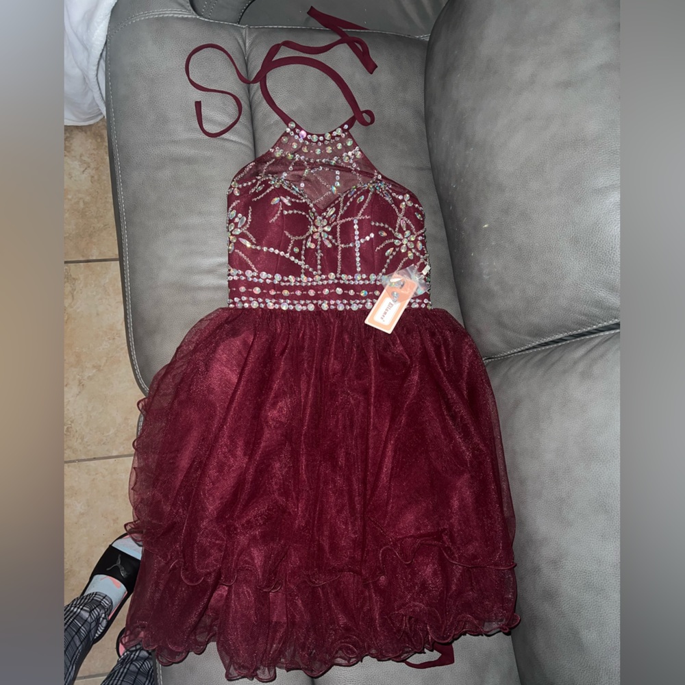 (S) DRESS MAROON New - Homecoming, wedding, prom